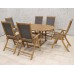 Turnbury Extending Dining Set - 6 Henley Textylene Recliners